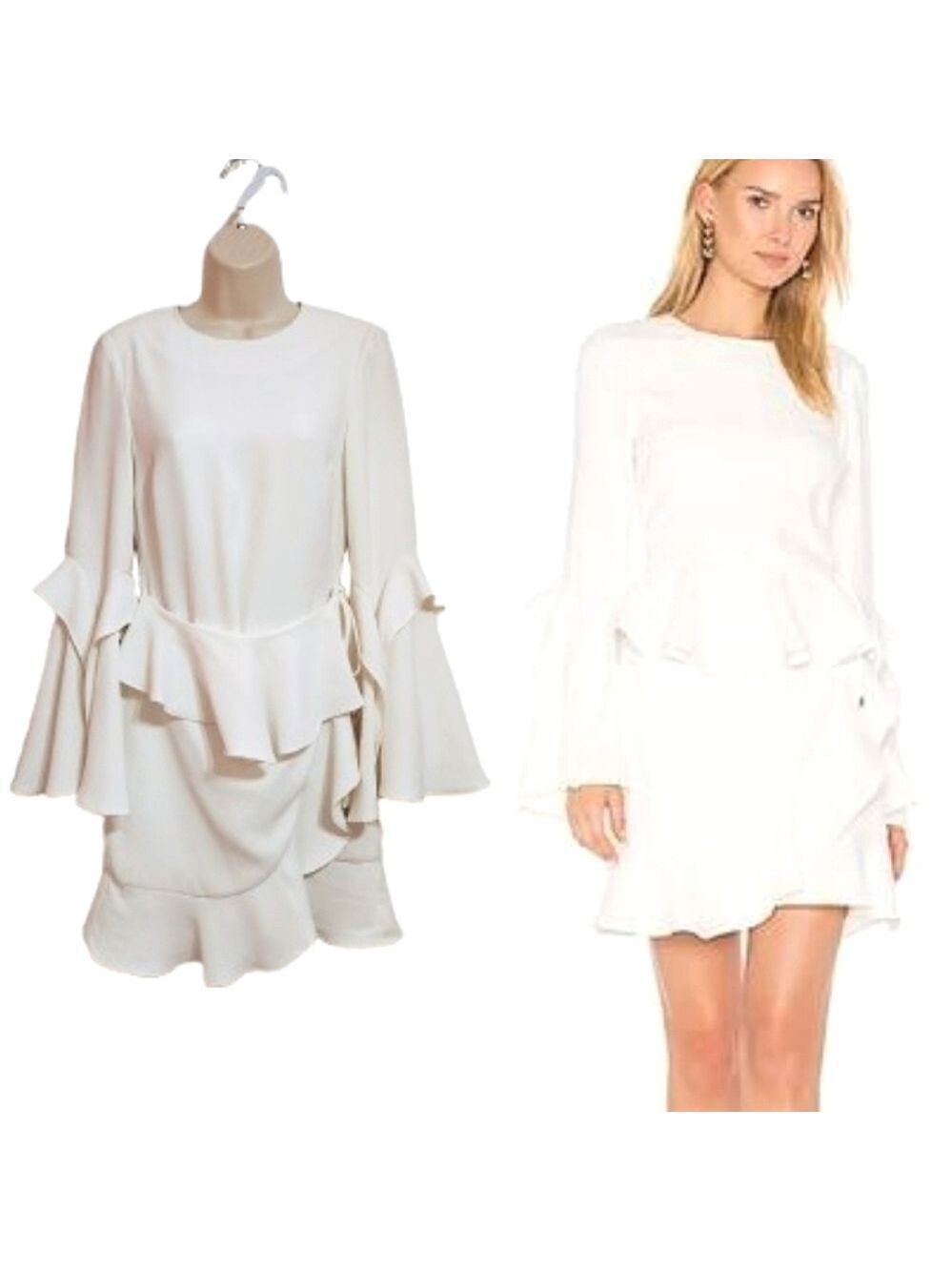 Rebecca Vallance El Chino White Mini Flare Dress US 2